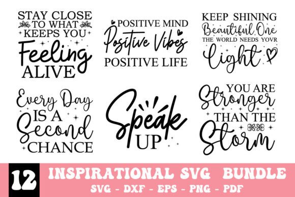 Download Twelve Inspirational Svg Quotes Bundle - Inspirational svg quotes Collection