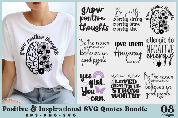 Download Positive &amp; Inspirational SVG Quotes Bundle - Inspirational svg quotes Collection